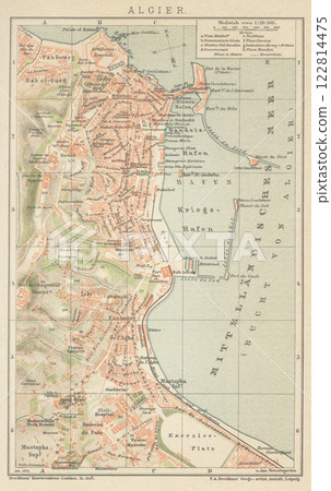 Early 20th Century World Map Algeria 122814475