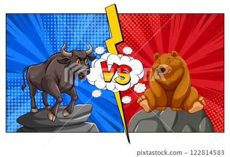 Bull vs Bear Market Showdown Bull vs Bear Market Showdown 122814583