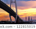 Nagoya Port Triton and the sunset 122815019