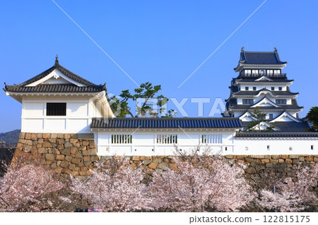 [Hiroshima Prefecture] Cherry blossoms in full bloom and Fukuyama Castle after reconstruction 122815175