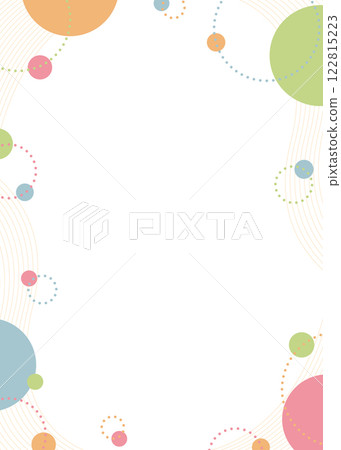 Pop background frame with curved lines and circular objects, portrait orientation Pop background frame with curved lines and circular objects, portrait orientation 122815223