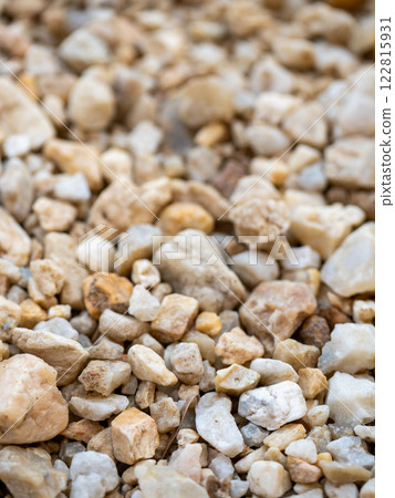 Exploring textured gravel surface outdoor location nature close-up view natural elements 122815931