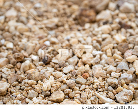 Exploring natural pebbles and stones outdoor landscape earthy environment close-up view textures 122815933