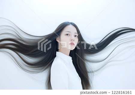 美髮/長髮女子“AI生成的圖像” 122816161