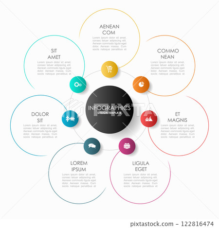 Infographic design template with place for your data. Vector illustration. 122816474