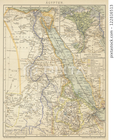 Early 20th century world map Egypt 122816513