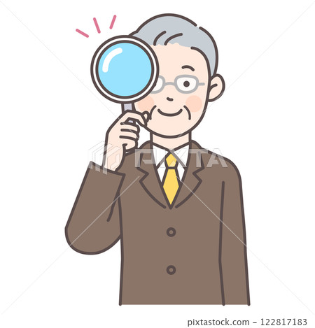 Magnifying glass and businessman 3 122817183