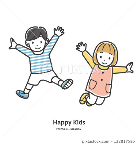 Child jumping with joy 122817580