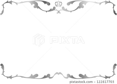 銀冠和蔓藤花紋框架 122817703