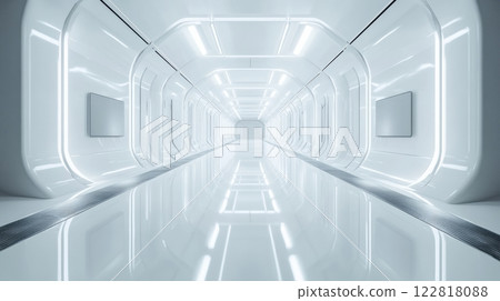 futuristic modern futuristic interior with glass 122818088