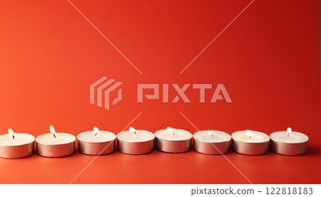 Red background and candles Red background and candles 122818183