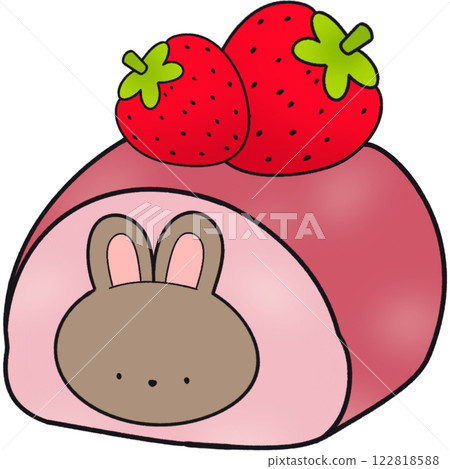 The illustration of a cake roll 122818588