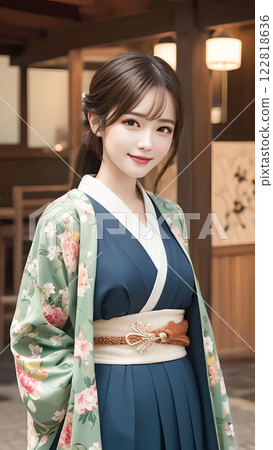 A young lady in kimono 122818636