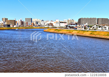 中川大橋 / 從中川河眺望中川橋（龜有車站附近）（東京都葛飾區） [2025.1] 122818808