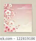 Cherry blossom and white cloud background 122819186