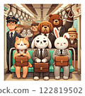 擁擠火車上的動物 122819502