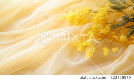 黃布與含羞草的形象 122819979