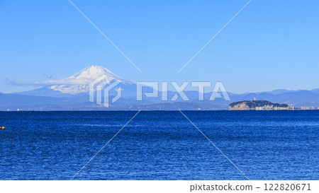 Snow-capped Mount Fuji seen from Hayama Snow-capped Mount Fuji seen from Hayama 122820671