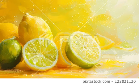 A lively drawing of many lemons. A lively drawing of many lemons. 122821120