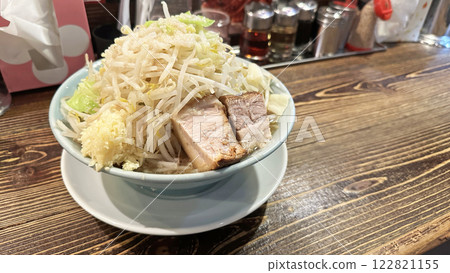 Jiro style ramen with lots of vegetables Jiro style ramen with lots of vegetables 122821155
