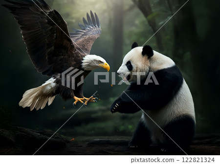 Bald Eagle vs Panda Bald Eagle vs Panda 122821324