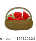 Illustration of strawberries in a basket 122821328