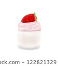 Illustration of a cupcake with strawberries 122821329