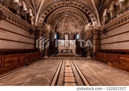 Basilica of Notre-Dame de Fourviere, Lyon, France, the crypt Basilica of Notre-Dame de Fourviere, Lyon, France, the crypt 122822327