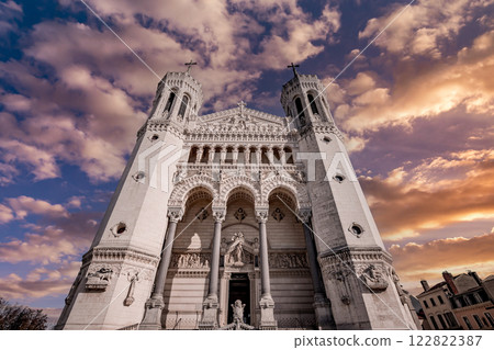 Basilica of Notre-Dame de Fourviere, Lyon, France 122822387
