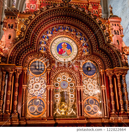 Astronomical clock in Cathedral of Saint Peter, Beauvais, France Astronomical clock in Cathedral of Saint Peter, Beauvais, France 122822664