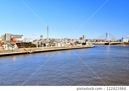 青砥橋/從中川眺望高砂大橋（東京都葛飾區） [2025.1] 122822868