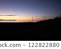 黃昏時的石漾海灘與風力發電塔 122822880