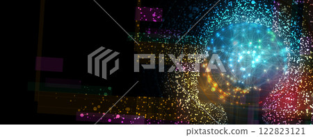 Artificial intelligence abstract human face 122823121