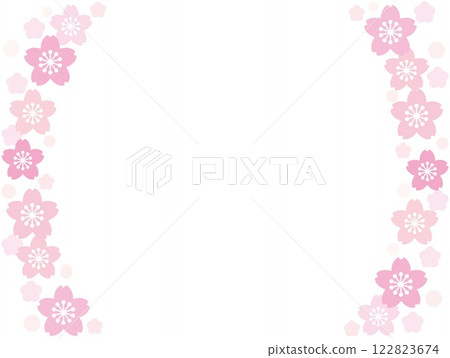 櫻花框架白色背景 122823674