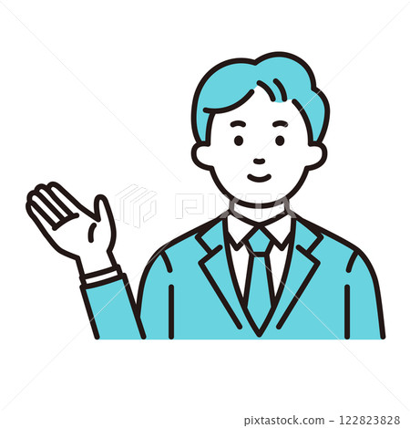 Young office worker to guide Young office worker to guide 122823828