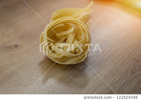 classic italian raw fettuccine classic italian raw fettuccine 122824398