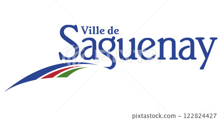 Official flag of the Saguenay. City of Canada. Illustration 122824427