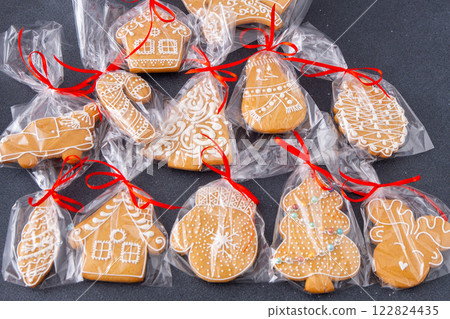 Decorative Gingerbread Cookies in Gift Packaging Decorative Gingerbread Cookies in Gift Packaging 122824435