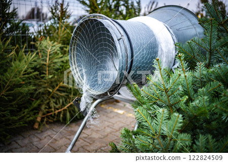 Christmas Tree Netting Machine On The Christmas Tree Market 122824509