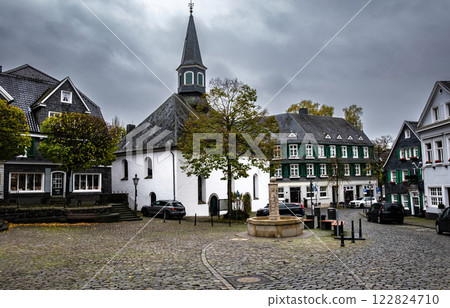 Historical Marketplace square In Solingen Graefrath In Autumn Historical Marketplace square In Solingen Graefrath In Autumn 122824710