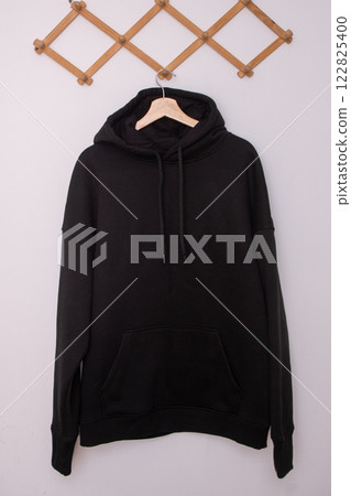 Black hoodie. Hooded sweatshirt Black hoodie. Hooded sweatshirt 122825400