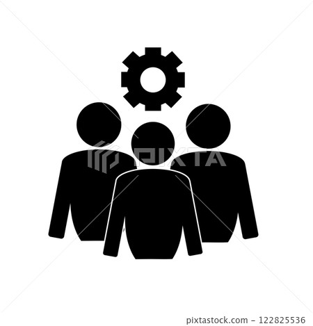 Account settings, teamwork vector line icon, cogwheel with person inside, professional skills glyph symbol, self improvement, set of setting icon, cog settings icon symbol Account settings, teamwork vector line icon, cogwheel with person inside, professional skills glyph symbol, self improvement, set of setting icon, cog settings icon symbol 122825536