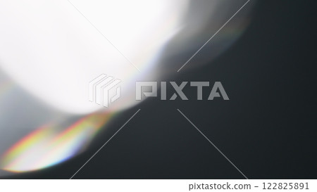 Real lens flare from optics with bokeh and obstruction on foreground 122825891