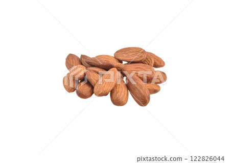 almonds nuts isolated on white background almonds nuts isolated on white background 122826044