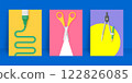 School stationery grain texture design minimal modern flat colorful A4 size for Book cover, Annual report, Magazine, Poster, Flyer, Brochure, Portfolio, Business presentation, Banner, website template 122826085