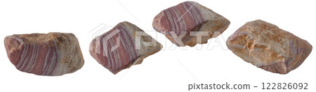 Striped Mineral Rock with Purple and Brown Layers 122826092