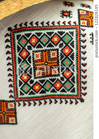 Embroidery Ukraine ornament Vyshyvanka Ukrainian cross stitch. 122826185
