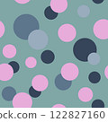 Polka dot pattern (pink x gray) 122827160