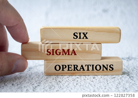 Six Sigma Operations text on wooden blocks. Process improvement concept Six Sigma Operations text on wooden blocks. Process improvement concept 122827358