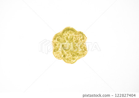 Flower shaped water gel on white isolated background Flower shaped water gel on white isolated background 122827404